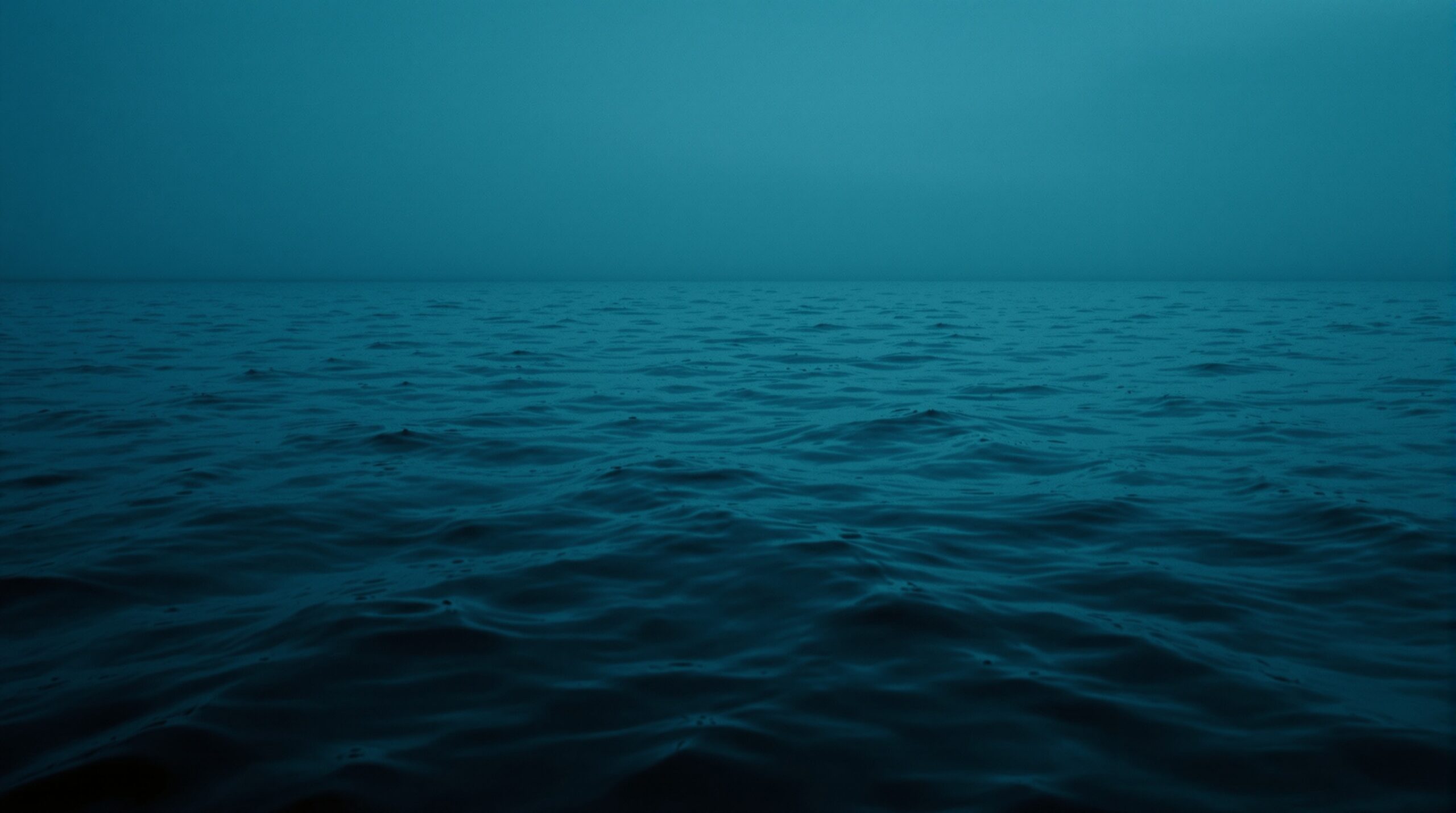 Still deep water at blue hour