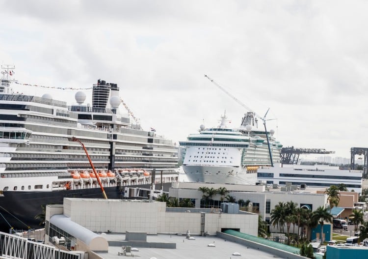 Cruise Ships Docked At Port