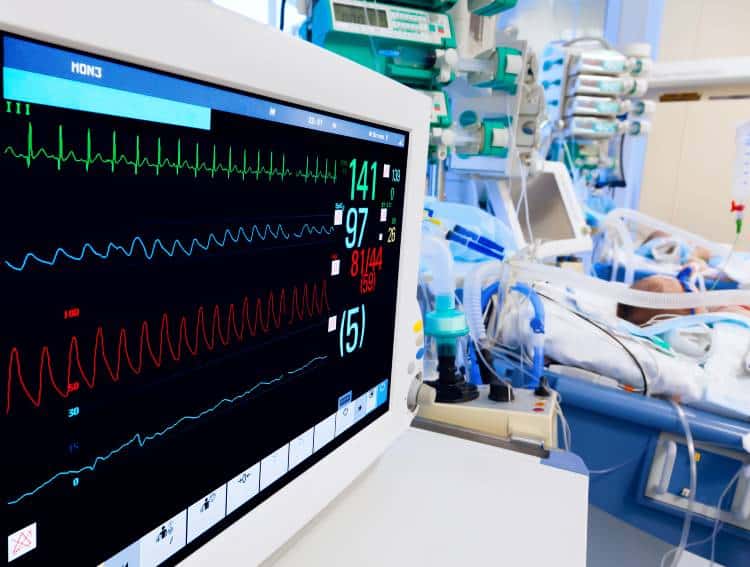Near-Drowning Patient's Health Monitors In ICU