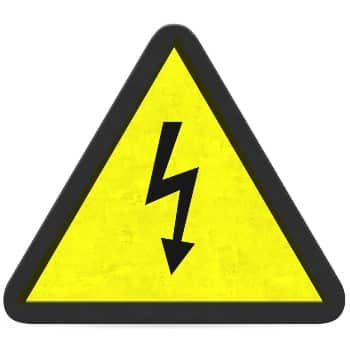Yellow Electricity Sign Electrocution Hazard